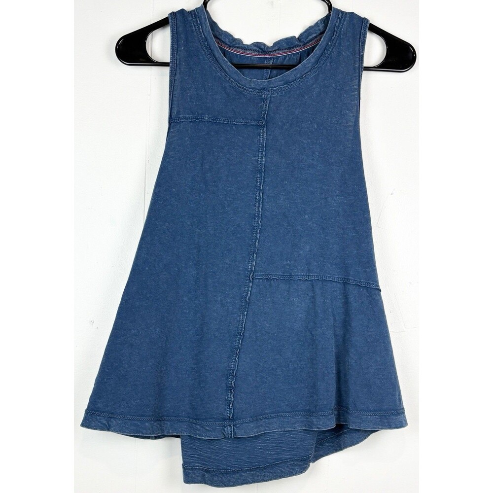Anthropologie PILCRO Tank Top Blue Twist-Back Boho Summer Casual Sz Small - Picture 3 of 10